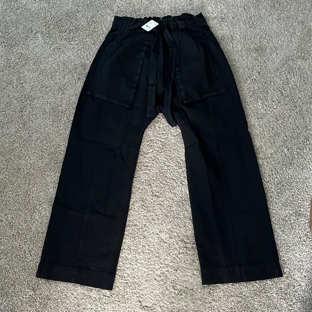 Free people Sky Rider straight wide leg black pants